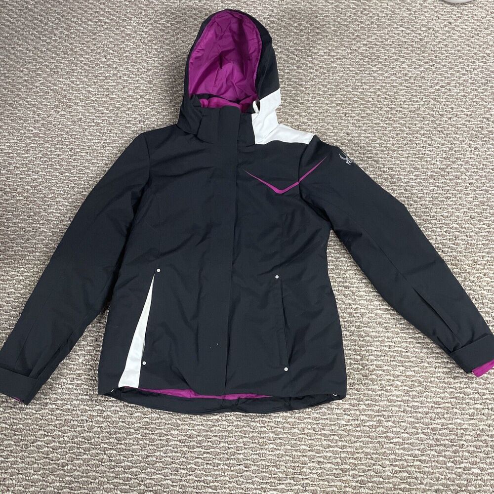 Spyder Amp Women's Ski Jacket Coat Black/Pink/White Size 8